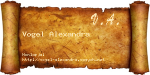 Vogel Alexandra névjegykártya