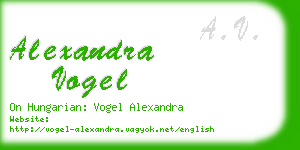 alexandra vogel business card